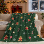 Christmas Throw Blanket 50 X 60 Inches Soft Cute Gingerbread-Man Christmas Blanket