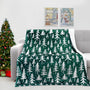 Christmas Tree Throw Blanket 50x60 Inch Merry Christmas Green Blankets Soft Lightweight Cozy Plush Blanket