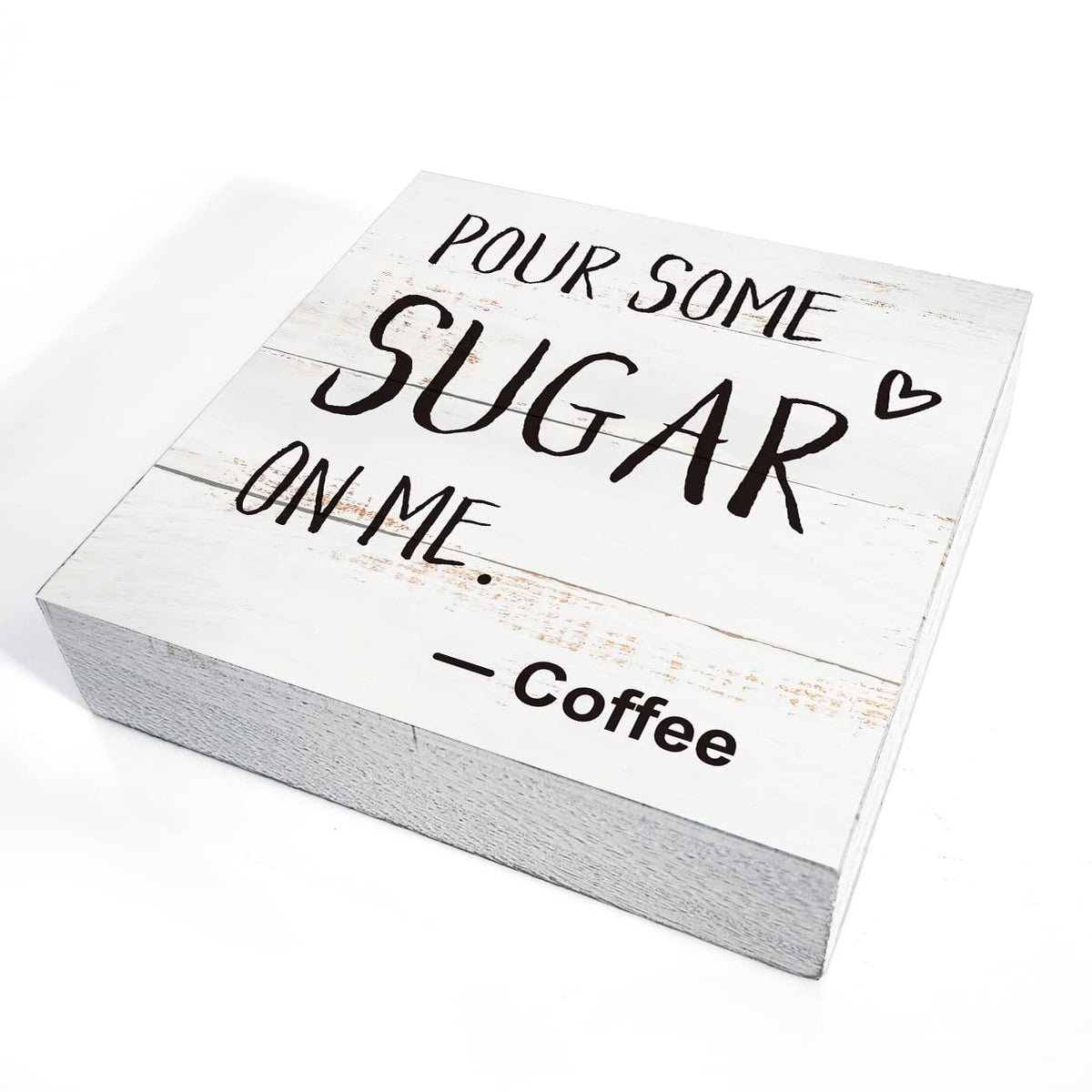 Coffee Wood Box Sign Kitchen Home Decor, Rustic Funny Pour Some Sugar on Me Wooden Box Sign