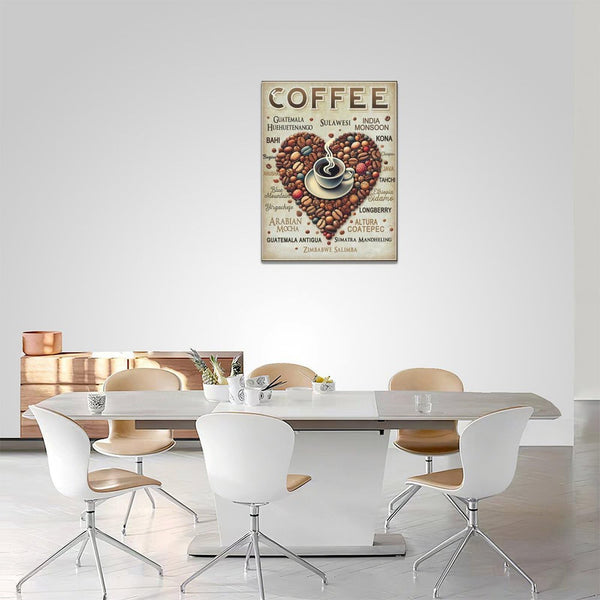 Coffee Wall Art Cafe Pictures Wall Decor Latte Drink Canvas Painting Home Modern Artwork Decorations Framed