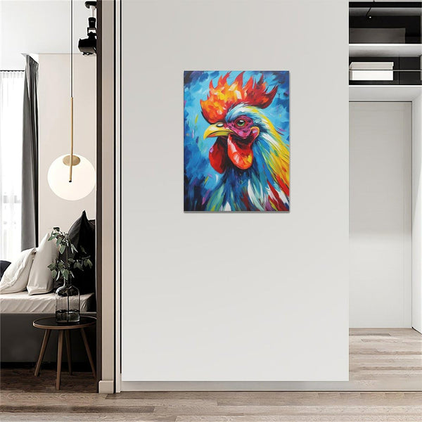 Chicken Wall Art Rooster Pictures Wall Decor Canvas Print Painting Home Decoration Artwork For Living Room Office Kitchen Bathroom Framed