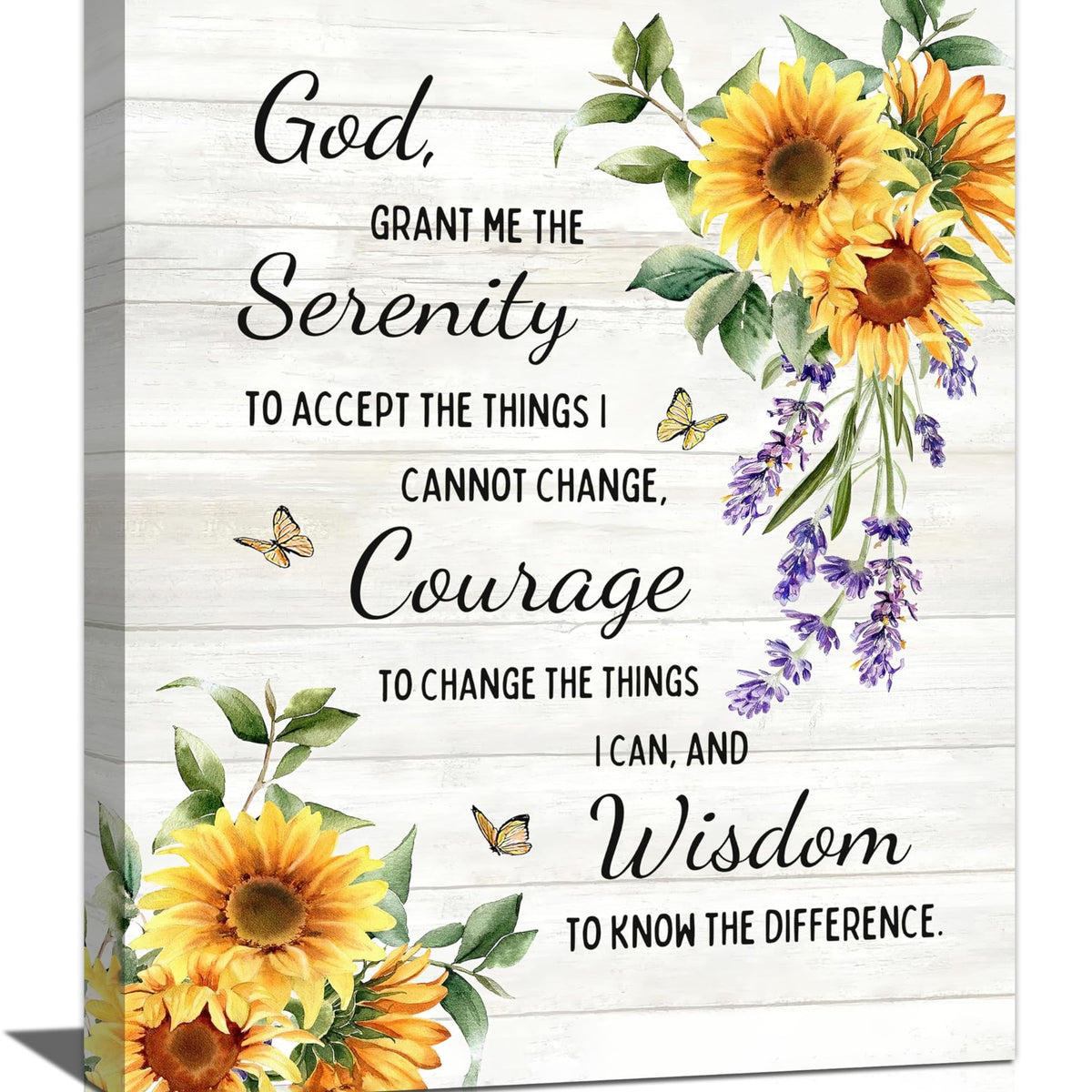 Serenity Prayer Wall Decor Sunflower Pictures Canvas Wall Art Painting Home Modern Artwork