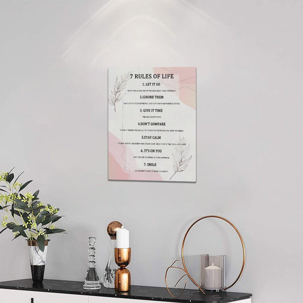 7 Rules of Life Wall Art Motivational Inspirational Pictures Wall Decor Positive Quotes Canvas Painting Home Modern Artwork Decorations