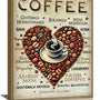 Coffee Wall Art Cafe Pictures Wall Decor Latte Drink Canvas Painting Home Modern Artwork Decorations Framed