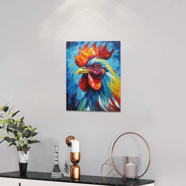 Chicken Wall Art Rooster Pictures Wall Decor Canvas Print Painting Home Decoration Artwork For Living Room Office Kitchen Bathroom Framed