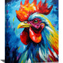 Chicken Wall Art Rooster Pictures Wall Decor Canvas Print Painting Home Decoration Artwork For Living Room Office Kitchen Bathroom Framed