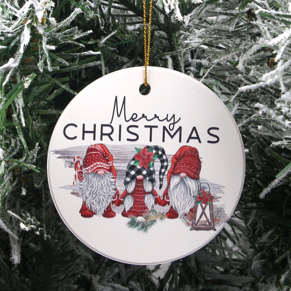 Cute Christmas Tree Ornaments for Decorations Small Tree First Ceramic Christmas Ornaments Gift Gnome Ornament