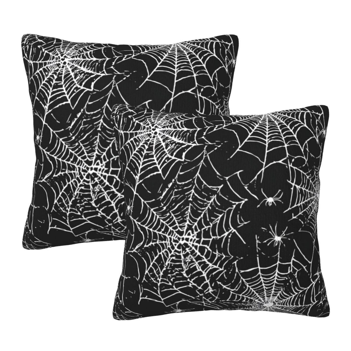Pillow Covers Halloween Spider Web Pattern 2 Set Pillowcases Square Cushion Cover