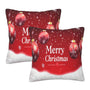 Pillow Covers Christmas Red Ball Pattern Festive Decorative Throw Pillow Case