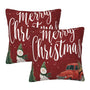 Pillow Covers Christmas Truck Snowman Festive Decorative Throw Pillow Case