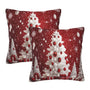Pillow Covers Red Christmas Tree Ball Xmas Festive Decorative Throw Pillow Case
