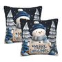 Pillow Covers Snowman Christmas Black Festive Decorative Throw Pillow Case with Hidden Zipper