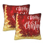 Pillow Covers Merry Christmas Red Gold 2 Set Pillowcases