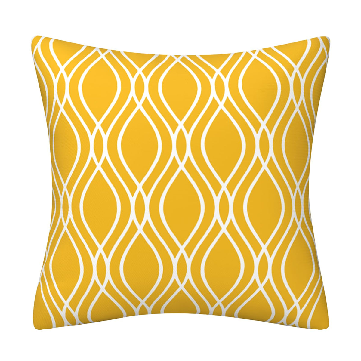 Yellow Pillow Covers 18x18 Set of 4 Modern Decorative Geometric