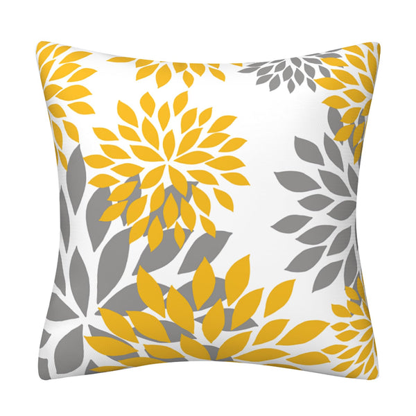 Yellow Pillow Covers 18x18 Set of 4 Modern Decorative Geometric