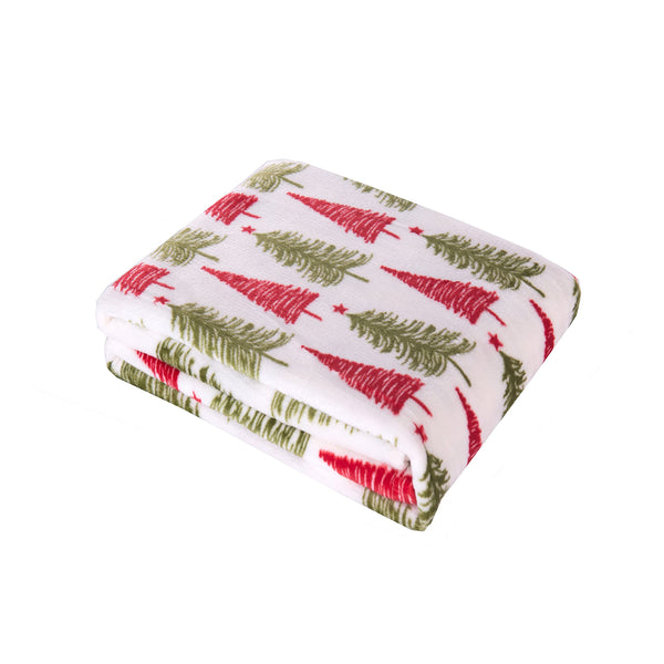 Luxury Velvet Super Soft Christmas Prints Fleece Blanket-Holiday Theme Home Décor Fuzzy Warm and Cozy Throws