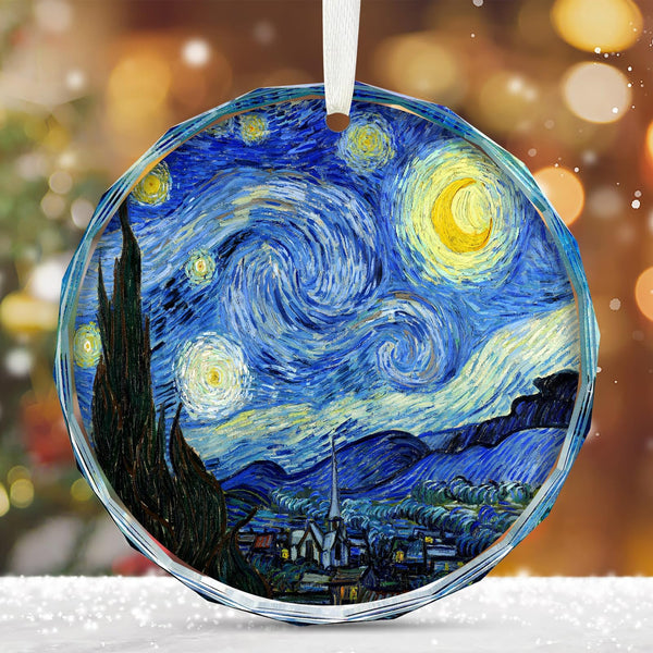 Starry Night Christmas Ornaments, Christmas Ornaments Starry Night Glass Ornament