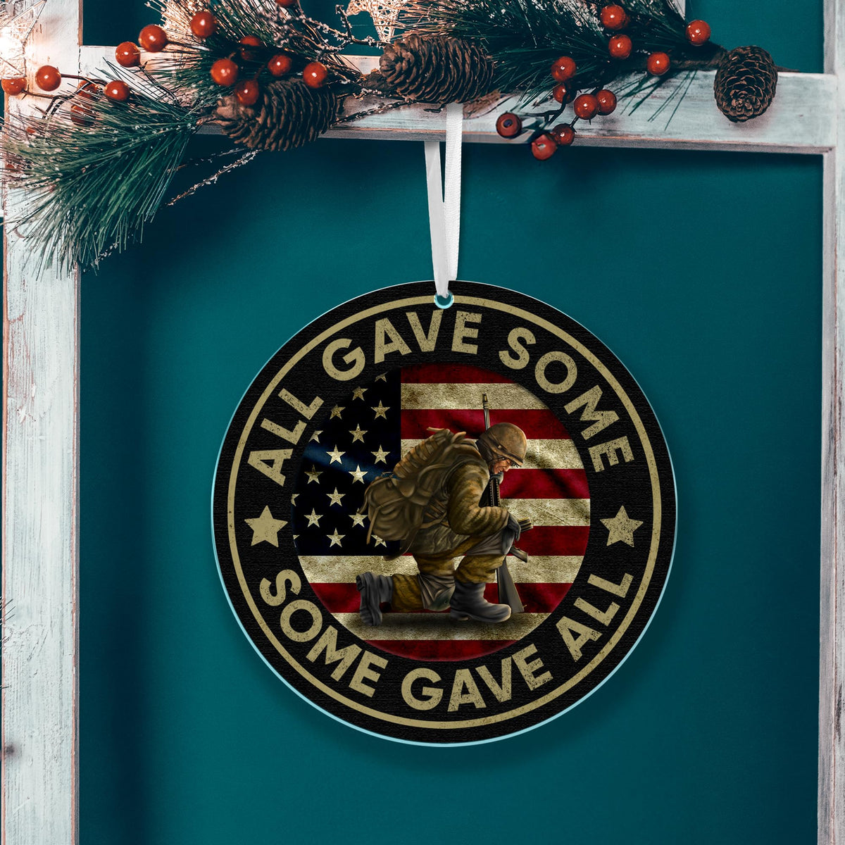 Christmas Veteran Gifts for Men Women - Ceramics Christmas Ornaments 2025 for Tree