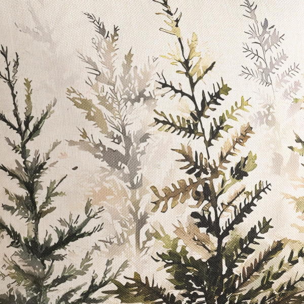 Decorative Christmas Tree Pillow Covers 18x18 Inch Set of 2,Christmas Cotton Linen Cushion Cases, Red Winter Christmas Throw Pillows