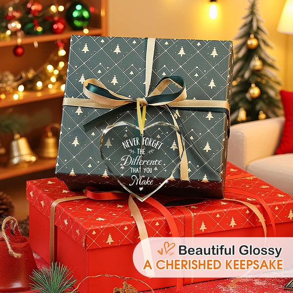 Thank You Gifts for Women Men - Thanksgiving Tree Ornaments Glass Christmas Ornament