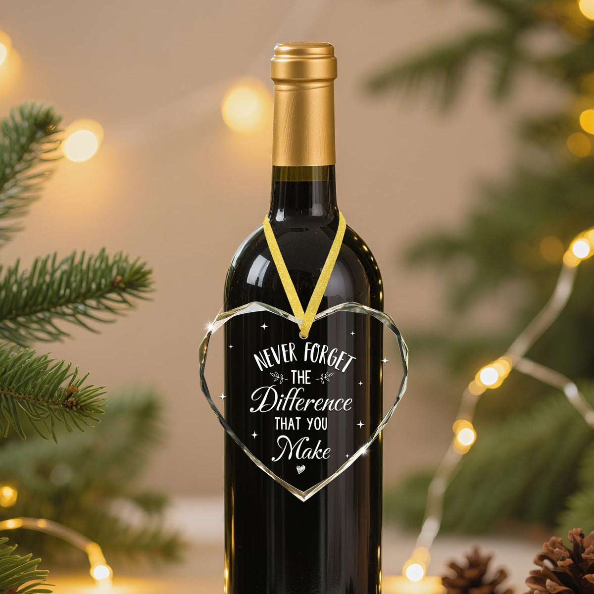 Thank You Gifts for Women Men - Thanksgiving Tree Ornaments Glass Christmas Ornament