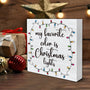 Farmhouse Christmas Wooden Block Sign - Indoor Decor, 5 x 5 Inch