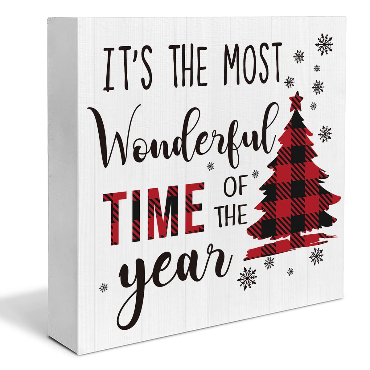 Rustic Christmas Decorations, It's the Most Wonderful Time of the Year Wooden Sign