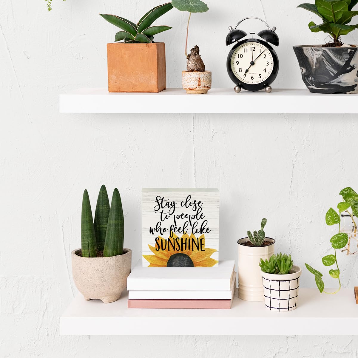 Farmhouse Sunshine Sunflower Wooden Box Sign Rustic Country Sunflower Box Sign Wood Sign