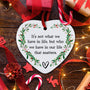 Friendship Christmas Ornament 2025 – Inspirational Ceramic Heart Ornament - Unique Thank You Message Ornament