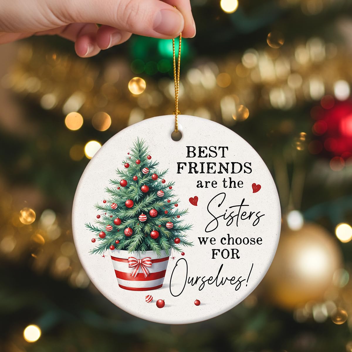 Friendship Christmas Ornaments 2025, Gifts for Friends, Soul Sisters, BFF, Work Besties