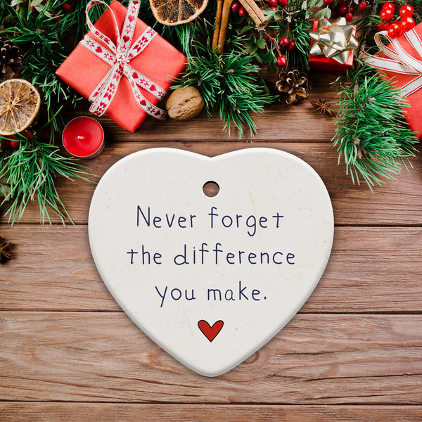 Thank You Gifts for Women, Nurse, Coworkers, Teacher, Retirement Farewell Going Away, Never Forget The Difference