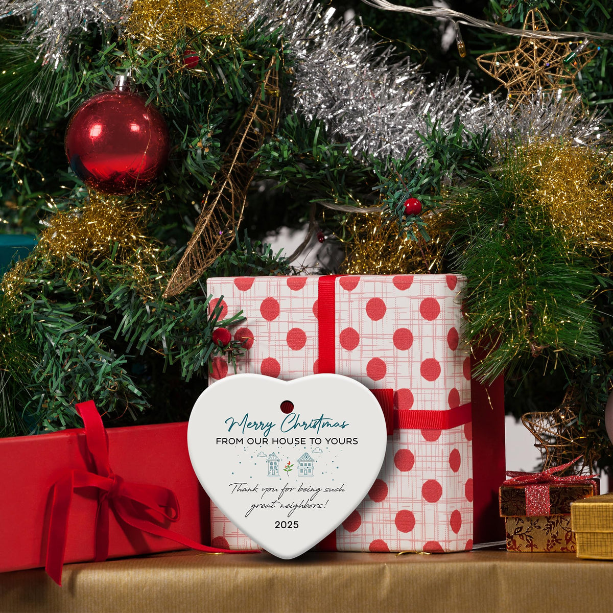 Neighbor Gifts Christmas Ornaments, Neighbor Christmas Ornaments 2025, Funny Friend BFF