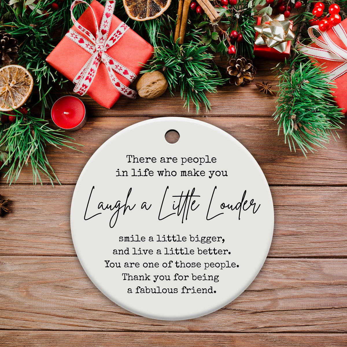 Friendship Gifts for Women, Best Friend, Funny, Work Besties, Sister, Friend Ornaments for Women, Ceramic Christmas Ornaments