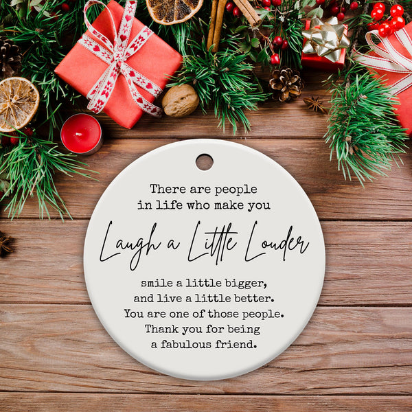 Friendship Gifts for Women, Best Friend, Funny, Work Besties, Sister, Friend Ornaments for Women, Ceramic Christmas Ornaments