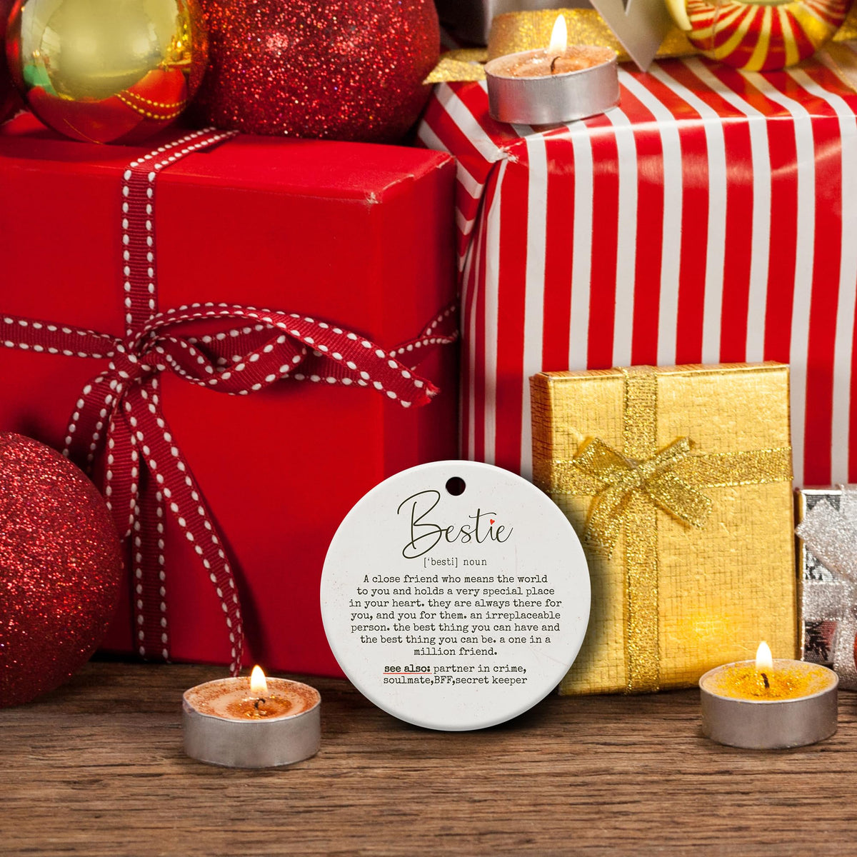 Friendship Gifts for Women, Best Friend, Funny, Work Besties, Sister, Friend Ornaments for Women