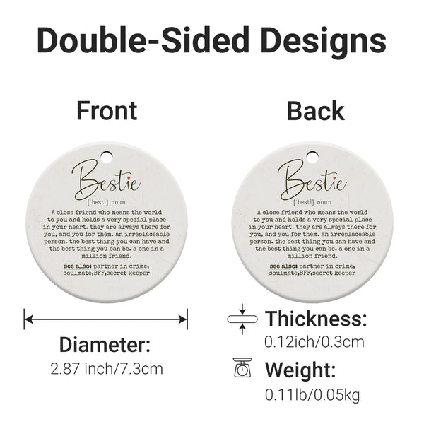 Friendship Gifts for Women, Best Friend, Funny, Work Besties, Sister, Friend Ornaments for Women