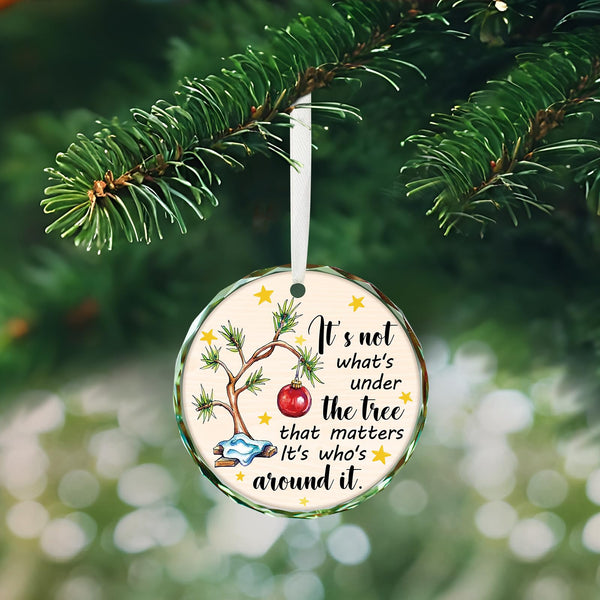 Funny Christmas Ornaments 2025, Crystal Glass Christmas Tree Decorations Celebrate Love & Togetherness Around The Tree