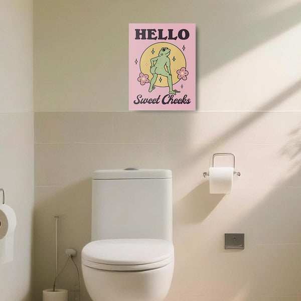 Self Love Pink Canvas Wall Art Framed Art Framed Funny Frog Girls Room Decor Wall Decor Frog Poster Artwork Canvas Prints