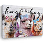 Farm Animals Flowers Llama Decor Canvas Wall Art Vintage Llama Gifts Wall Decor Framed Posters Art Prints Artwork Pictures for Home