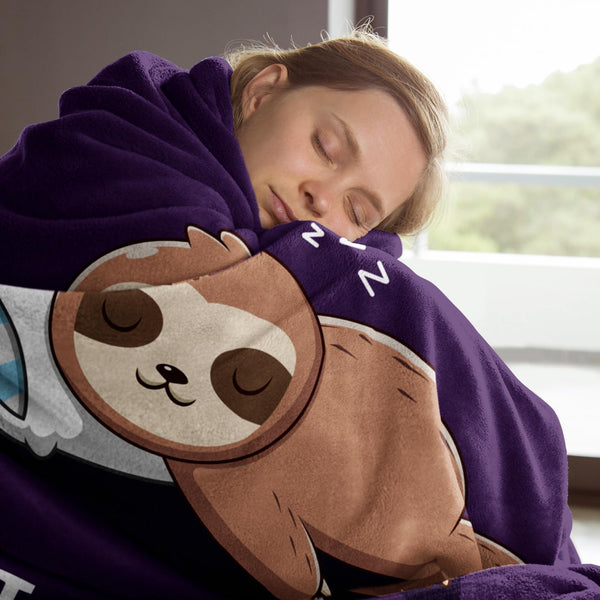 Funny Gifts for Mom Christmas, Mom is Charging Sloth Blanket, Birthday Gifts for Moms from Daguther Son