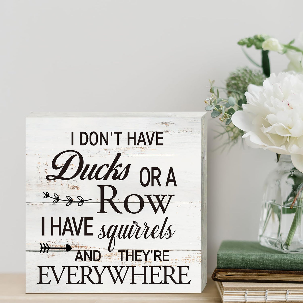 Funny Office Quote Wooden Box Sign Desk Decor Rustic Humorous Wood Block Plaque Box Sign