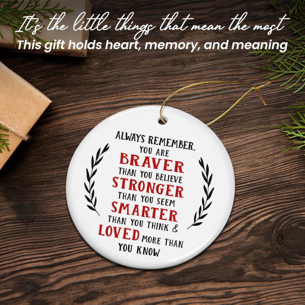 Christmas Inspirational Gifts for Women - Ceramic Christmas Ornaments 2025 for Tree Decorations - Appreciation Gifts for Coworkers Boss