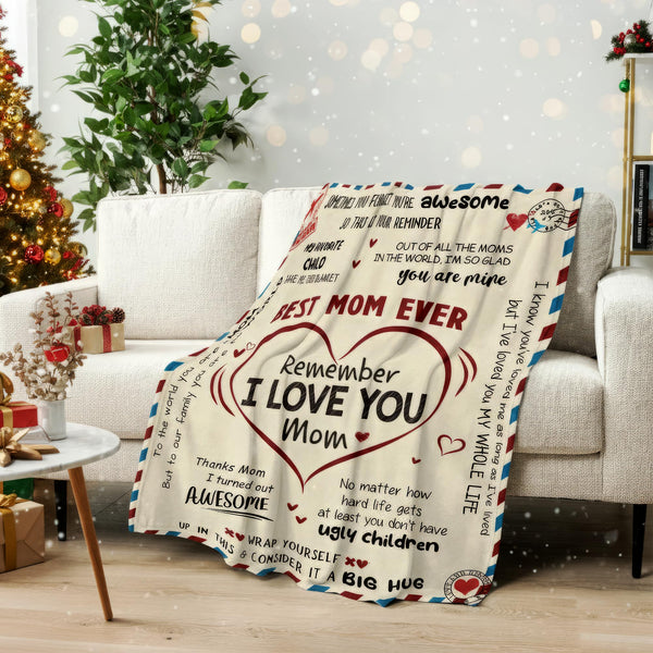 Christmas Birthday Gifts for Mom - Super Soft Fleece Throw Blanket for Couch Bed - Mom Birthday Gifts
