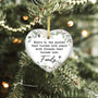 Friendship Ornament for Women for Friend - Friends That Turned into Family - Heart-Shaped Ceramic Xmas Decoration for Tree 2025