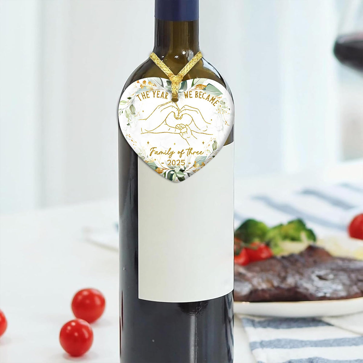 Baby First Christmas Ornament 2025 - The Year We Became Family of 3