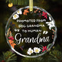 New Grandma Ornament - Promoted from Dog Grandma - New Grandmother Gift - Baby Annoucement Gift