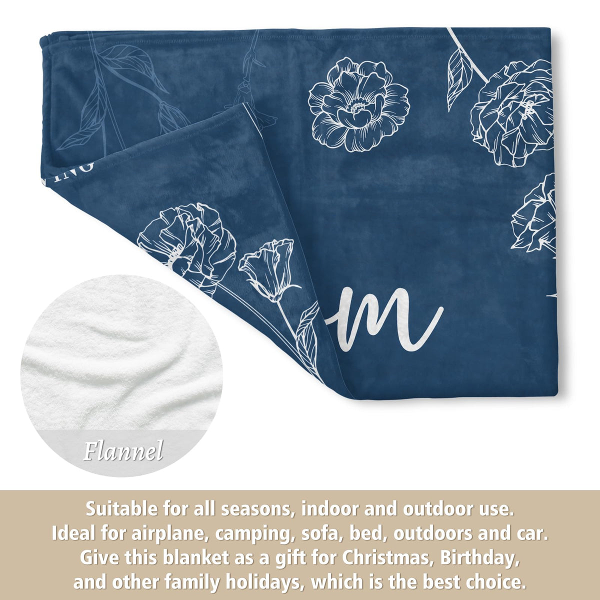 Throw Blankets Anniversary Birthday Gift for Mom from Daughter Son, Dear Mom Blanket for Mother's Day (Copy)