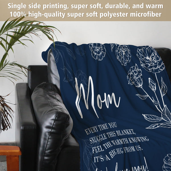 Throw Blankets Anniversary Birthday Gift for Mom from Daughter Son, Dear Mom Blanket for Mother's Day (Copy)