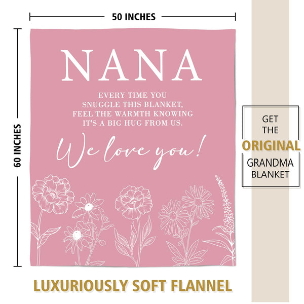 Christmas Nana Gifts, Gifts for Nana Blanket, Nana Birthday Gift from Grandkids, to My Nana Grandma