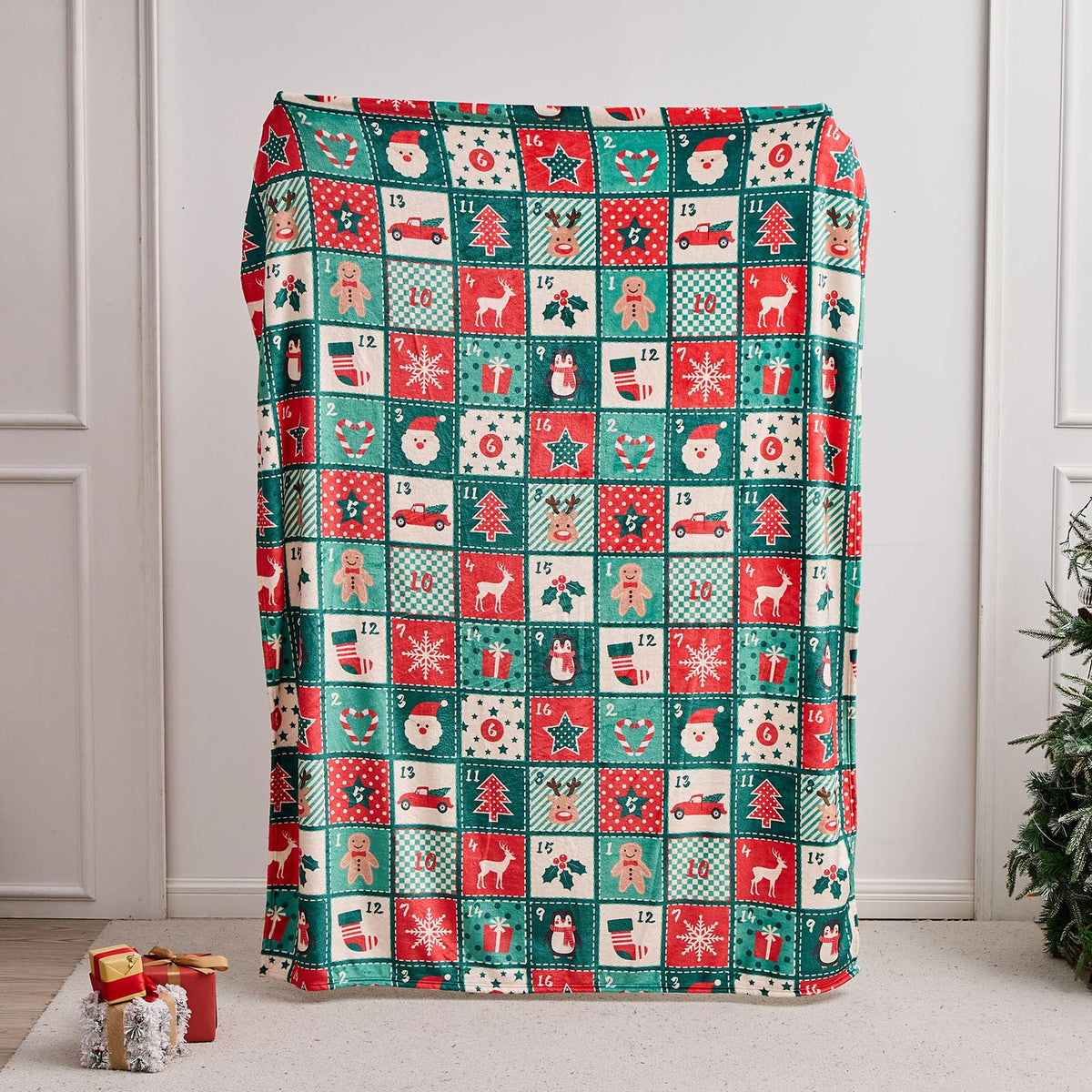 Cozy Printed Throw Christmas Collection Blanket - 300 GSM Fleece Throw Size Blanket for Home Decoration